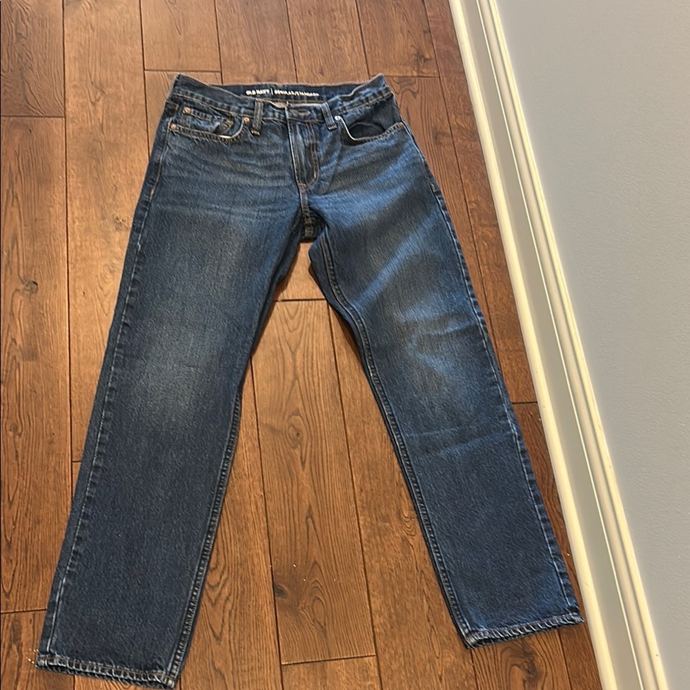 Old Navy Blue Straight Denim Jeans Timeless Style
